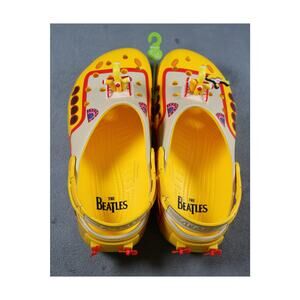 The Beatles Crocs Mens Size 9 Womens 11 Yellow Submarine Classic Clog Limited